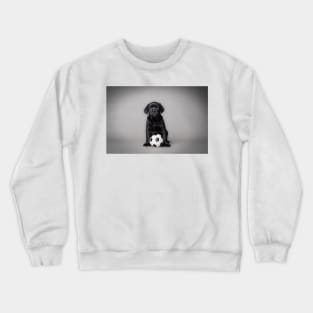 Labrador retriever puppy with ball Crewneck Sweatshirt